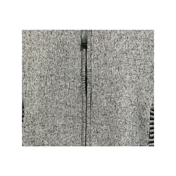 G Fried Denim Men's Gray Black Knit Ribbed Trim Full Zip Sweater Jacket Size S - Picture 5 of 7